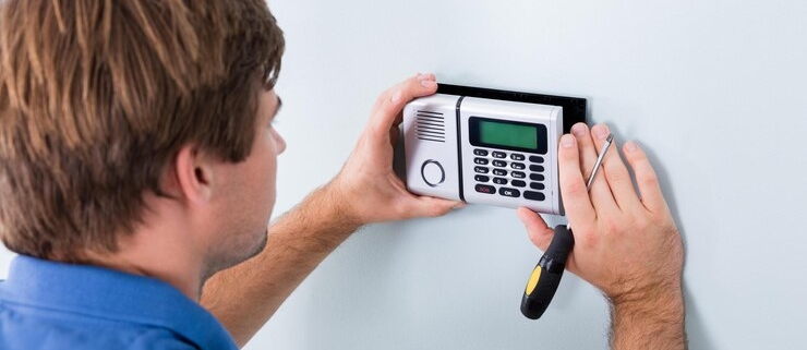 Smart home security control panel installation